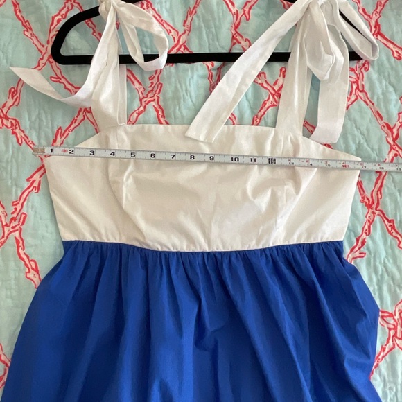 Lilly Pulitzer Anlee Midi Dress Blue Lillys Coral Colorblock - Picture 11 of 13